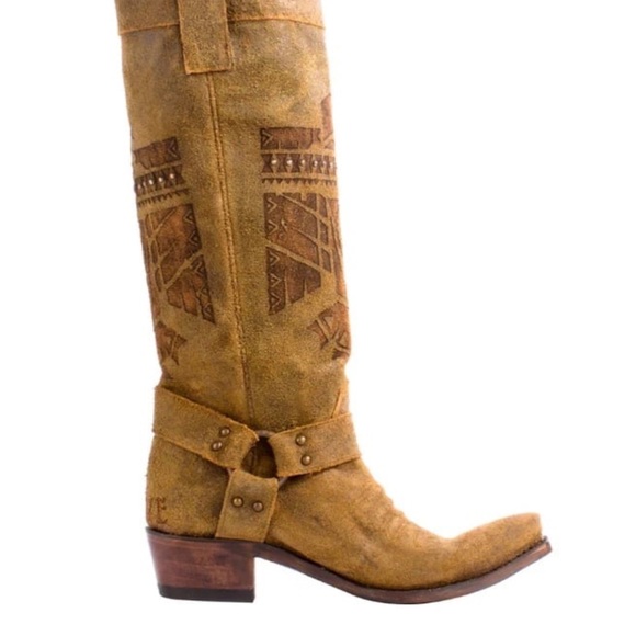 Junky gypsy “She who is Brave” western cowgirl harness boot boho harley RTL $425 - Picture 11 of 12